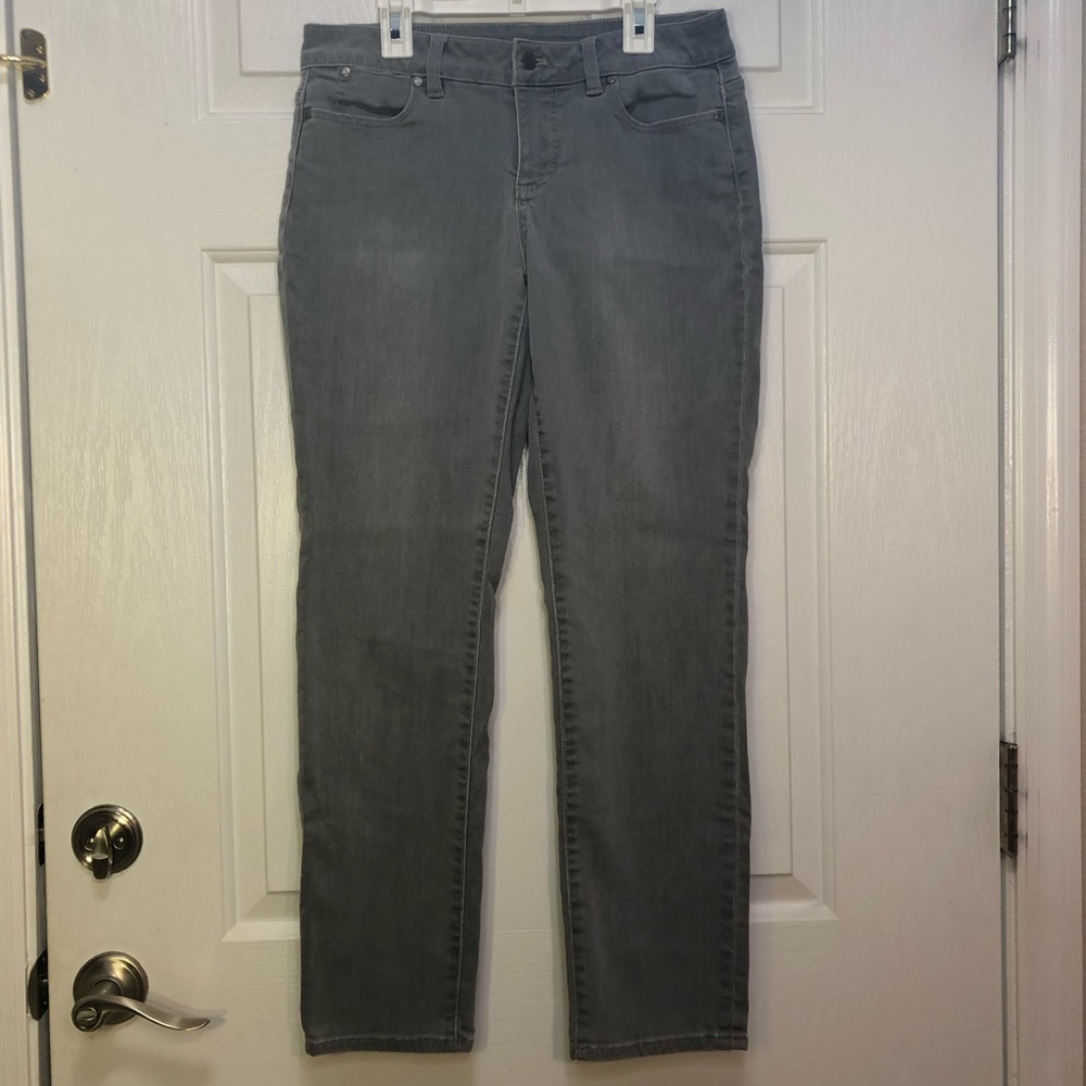 Talbots grey low-rise ankle jeans, size 4